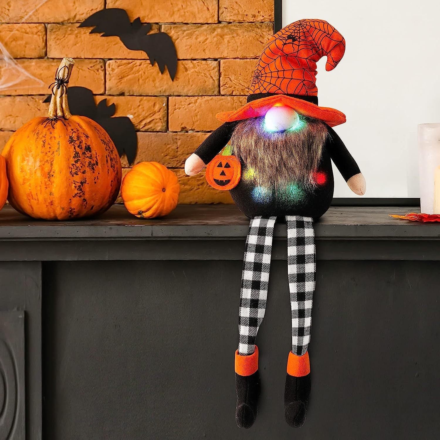 Halloween Decorations Light-emitting Hanging Legs Faceless Doll Ornaments