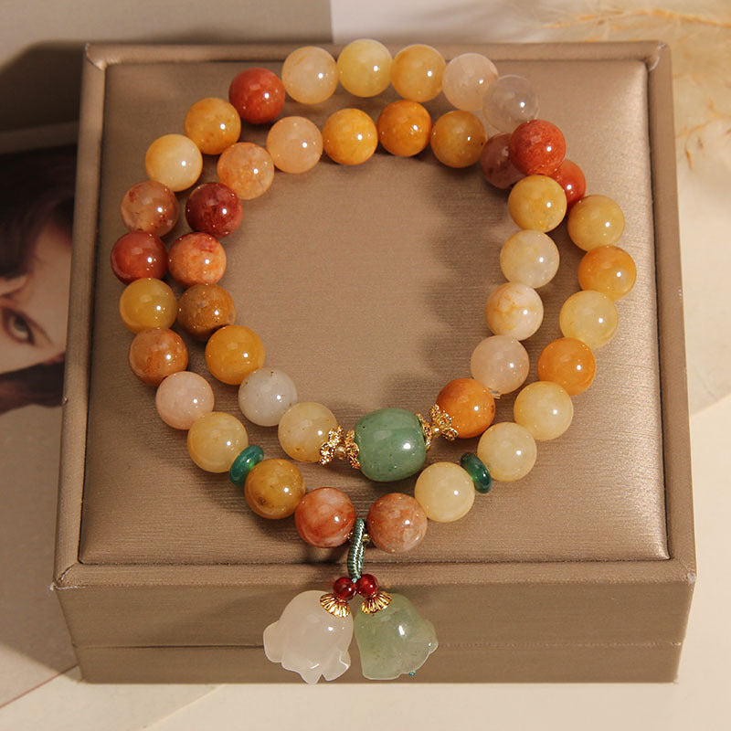 Natural Jinsi Jade Multi-layer Bracelet Women
