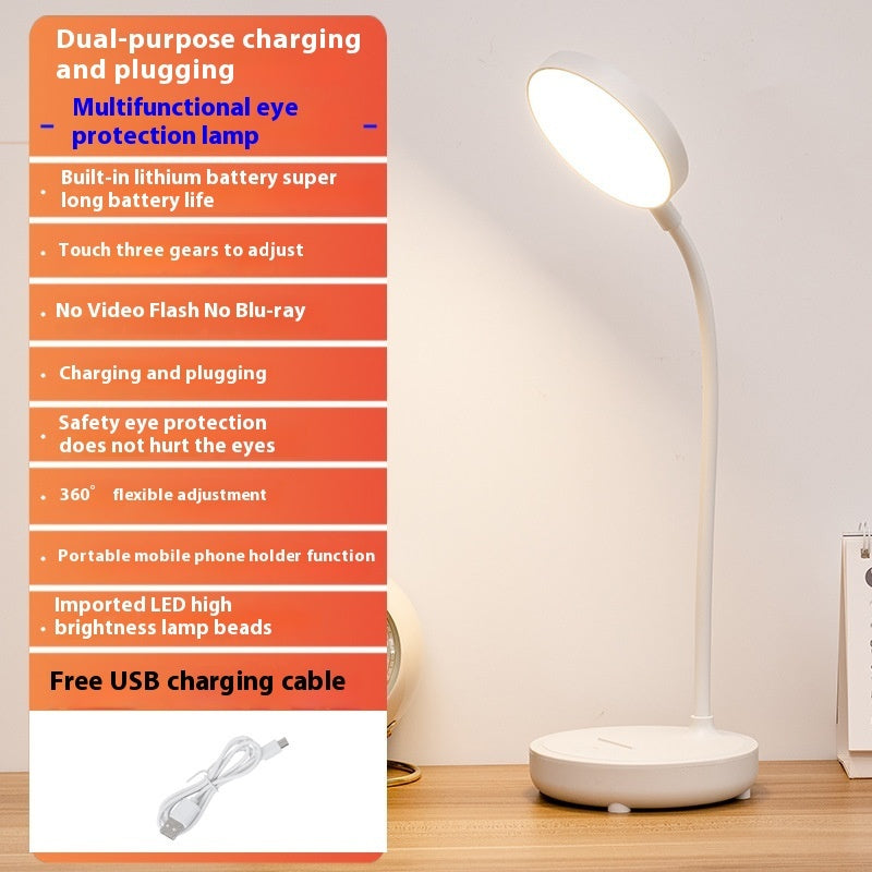 Creative Folding Desk Led Eye Protection Rechargeable Student Dormitory Reading Lamp