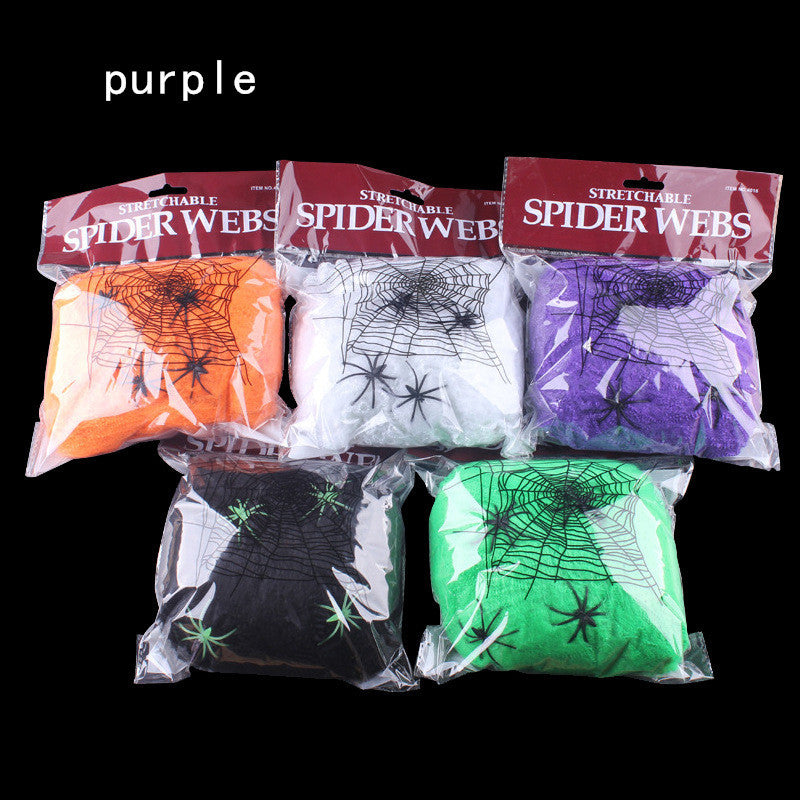 Halloween Supplies Ghost Festival Scene Props Spider Silk Spider Web Accessories