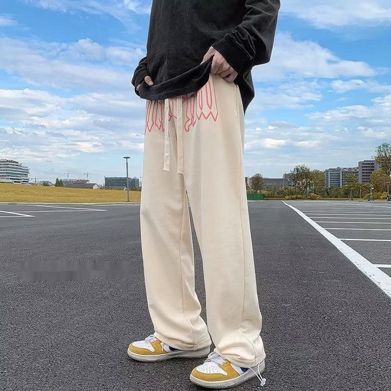 Men’s Plus Size Loose Wide-Leg Pants – Summer Casual Sports Trousers