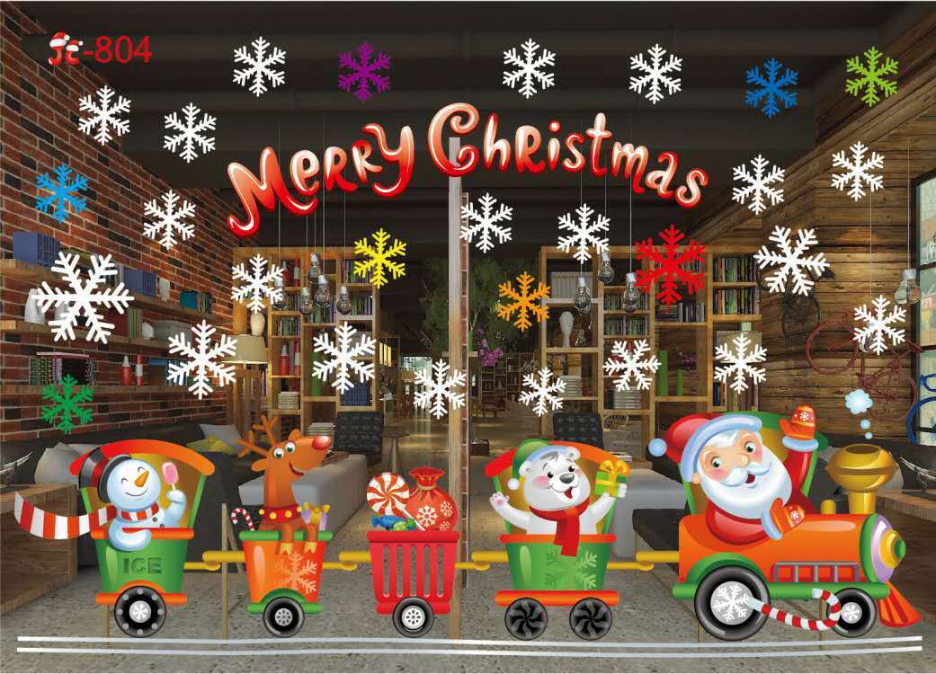 Christmas Store Window Decoration Stickers