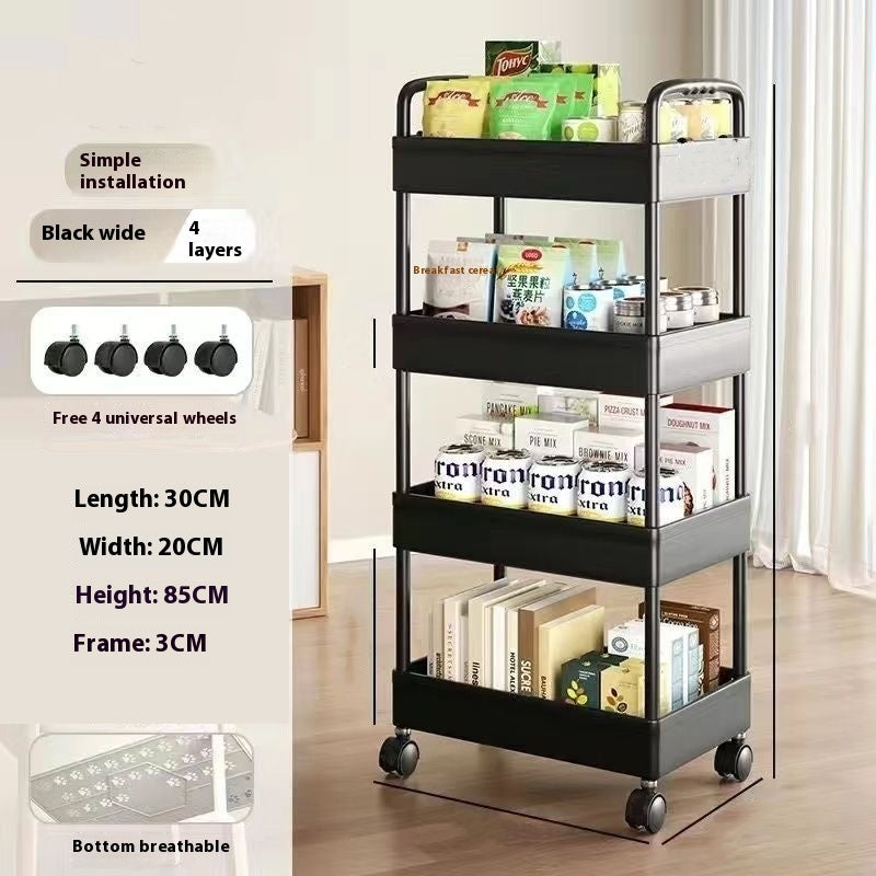 Trolley Rack Kitchen Floor Bedroom Multi-layer Bathroom Storage Rack