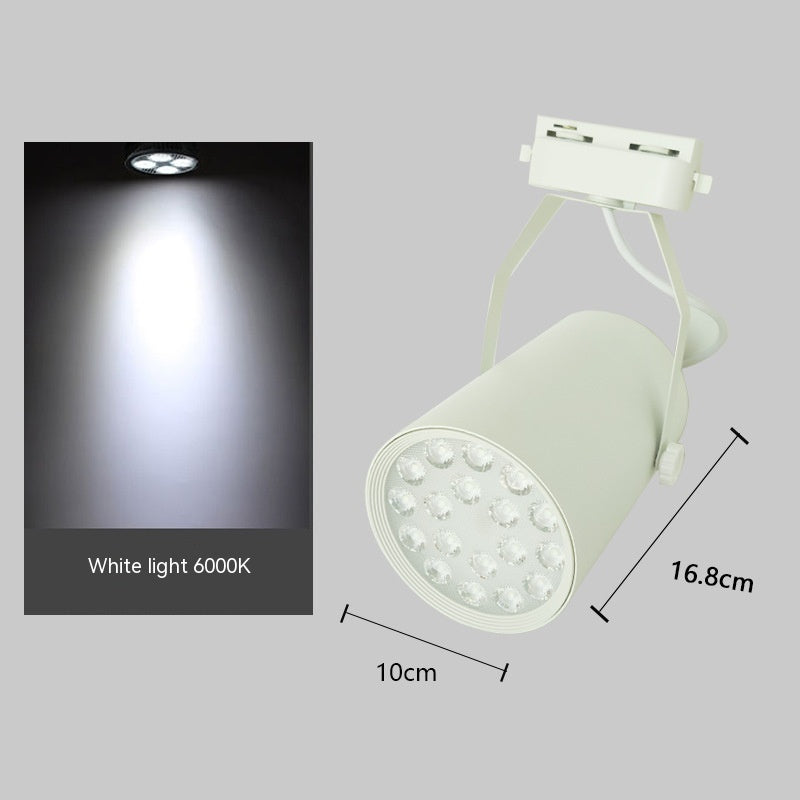 LED Track Spotlight Track Lamp 12 W18W Clothing Store Background Wall Open-mounted Slide Spotlight Super Bright