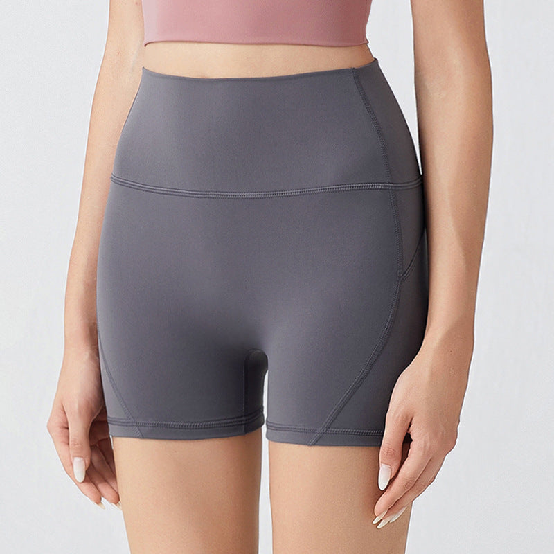 Women’s Stretch Yoga Shorts – Anti-See Through Peach Lift Sports Shorts