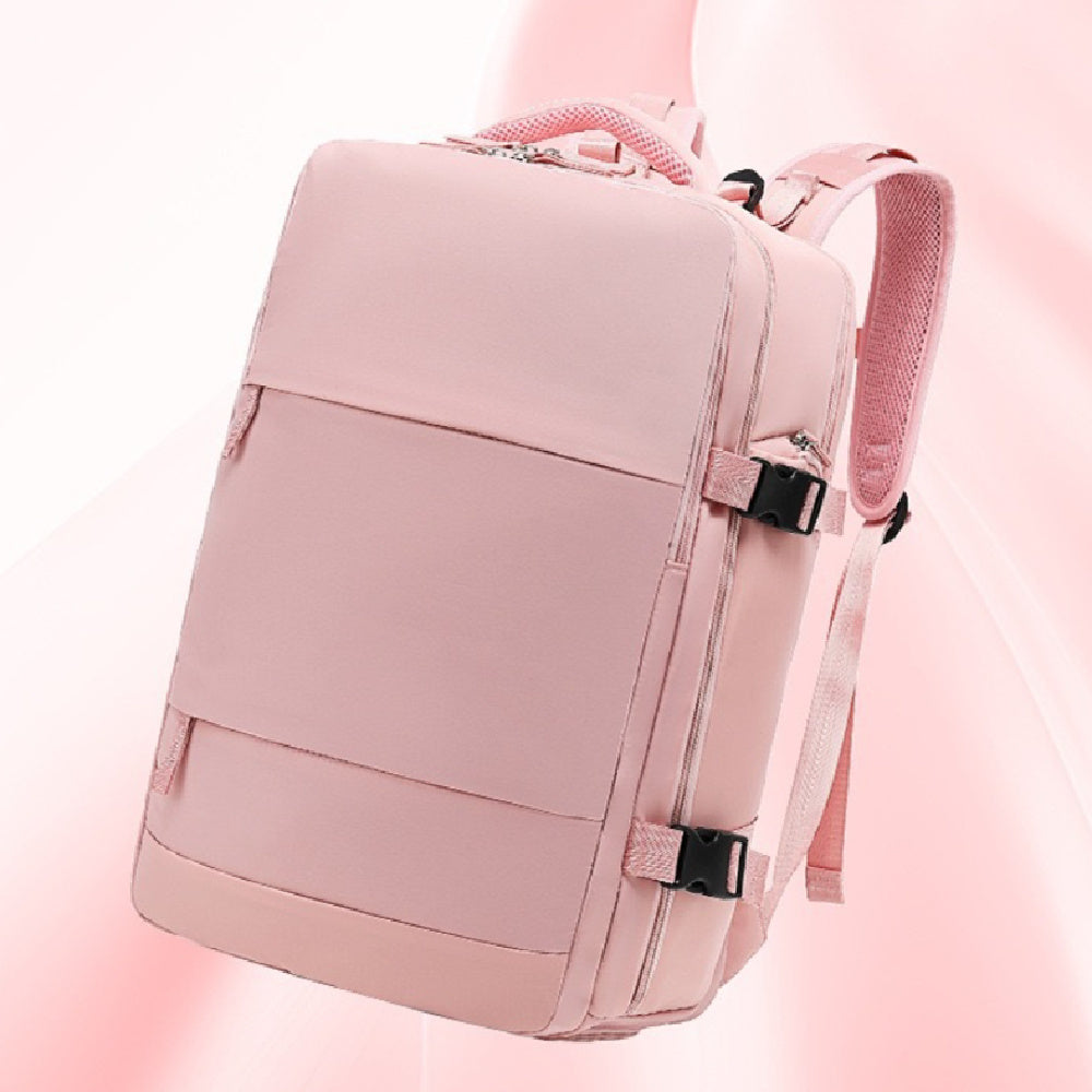 Men's Solid Color Nylon Travel Backpack Regular Fit 20-35L