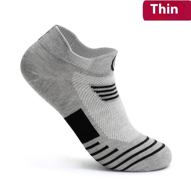 Men's Running and Basketball Socks with Thick Towel Bottom
