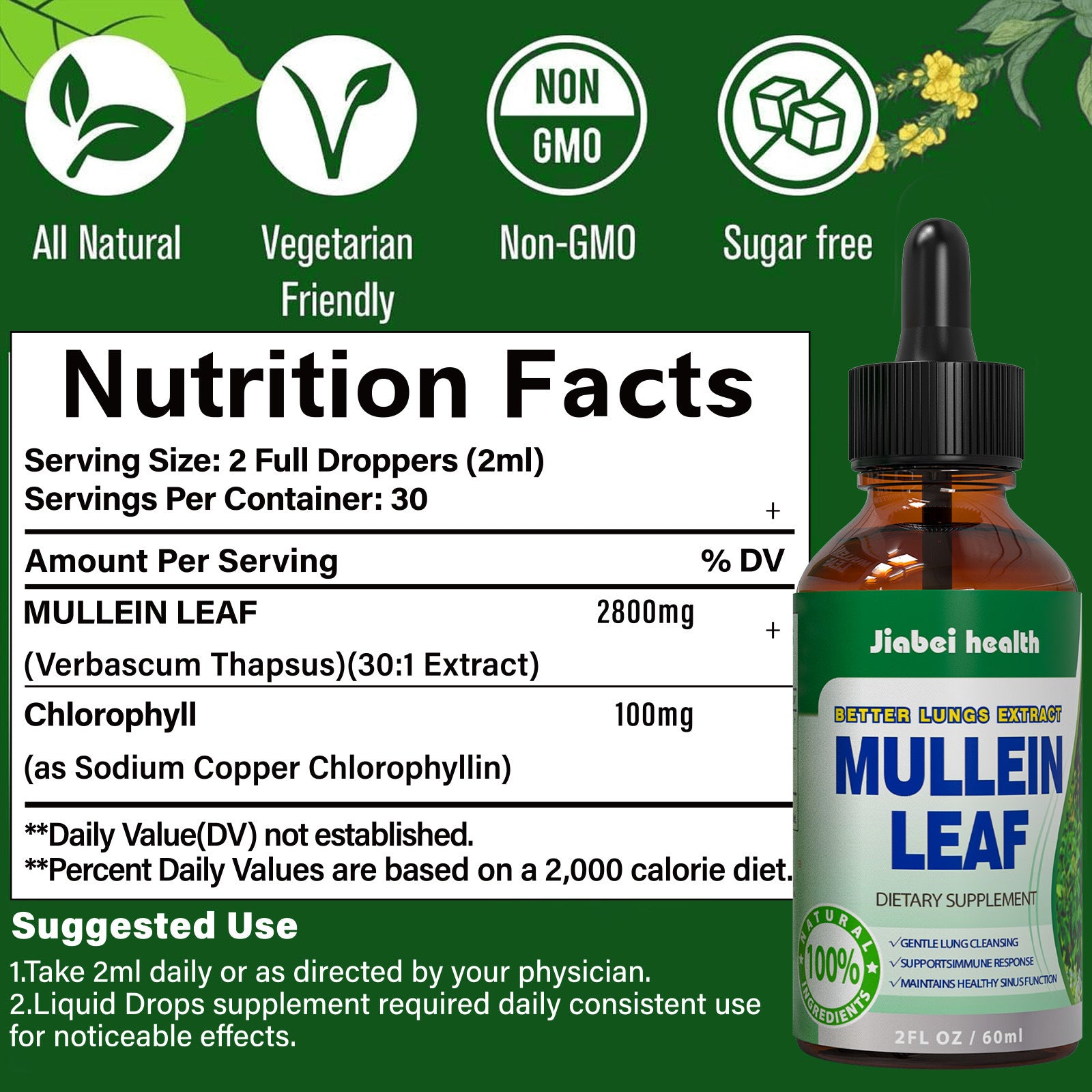 Mullein Leaf Liquid Drops
