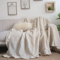 Polyester Linen Ruffled