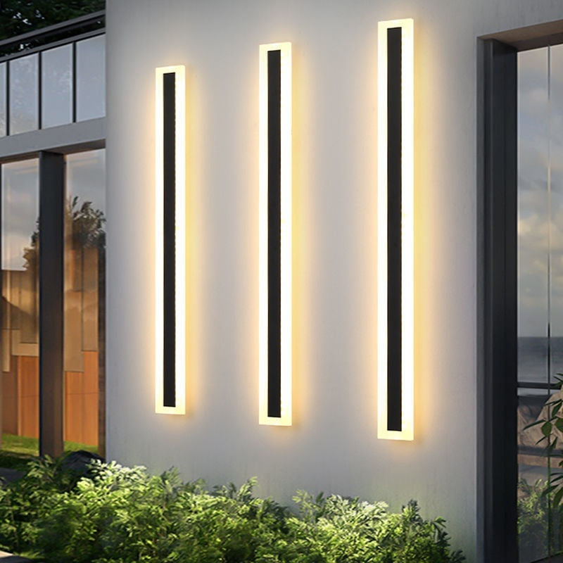 Minimalist Long Waterproof Villa Outdoor Garden Courtyard Outdoor Wall Lamp