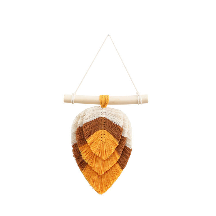 Home Nordic Room Ornament Leaves Hand-woven