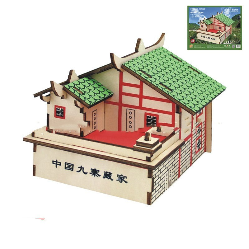 Wooden Stereo Puzzle DIY Car Model Toy