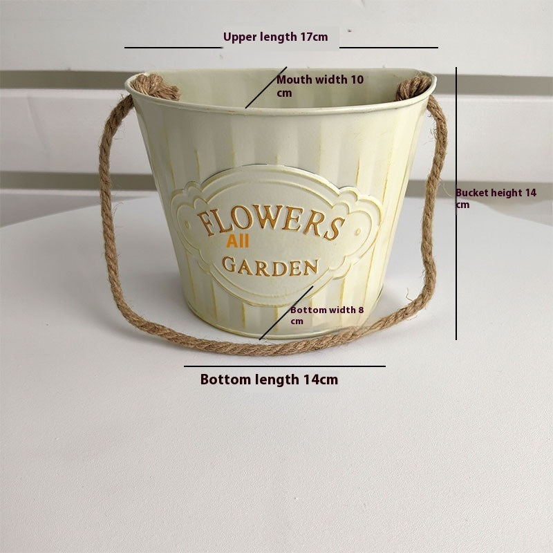 Retro Fashion And Personalized Iron Hanging Flowerpot