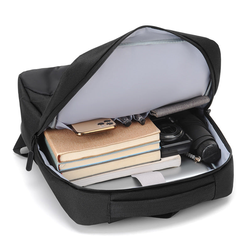 Men's Solid Color Business Laptop Backpack Oxford Cloth
