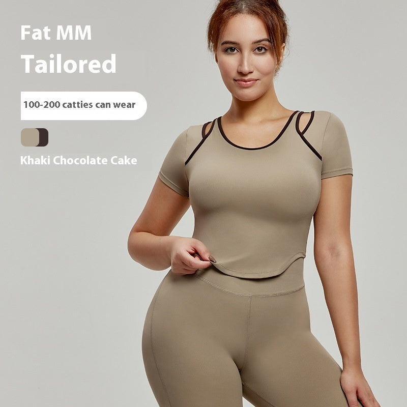 Women’s Short-Sleeve Yoga Top – Slim Fit Activewear T-Shirt