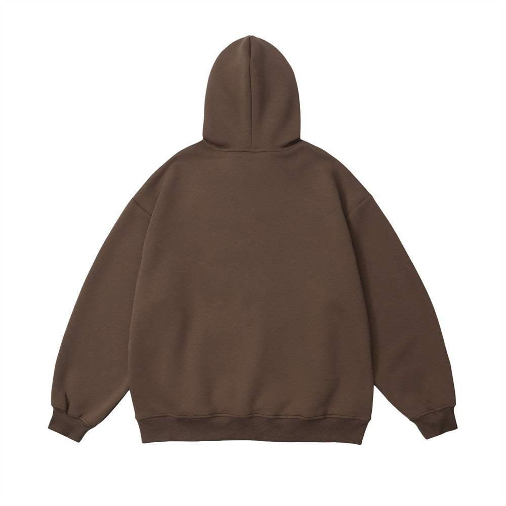 Cartoon Oil Painting Landscape Printed Pullover Sweatshirt Men