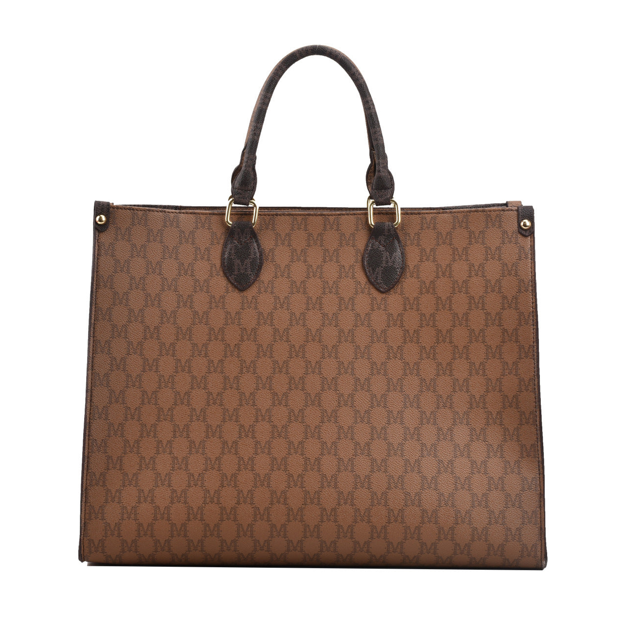 Women's Retro Tote Bag PU Leather Letter Print Capacity
