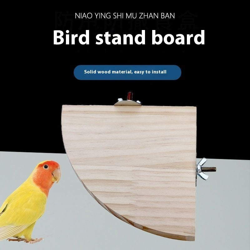 Solid Wood Jumping Platform – Bird Cage Standing Board Toy