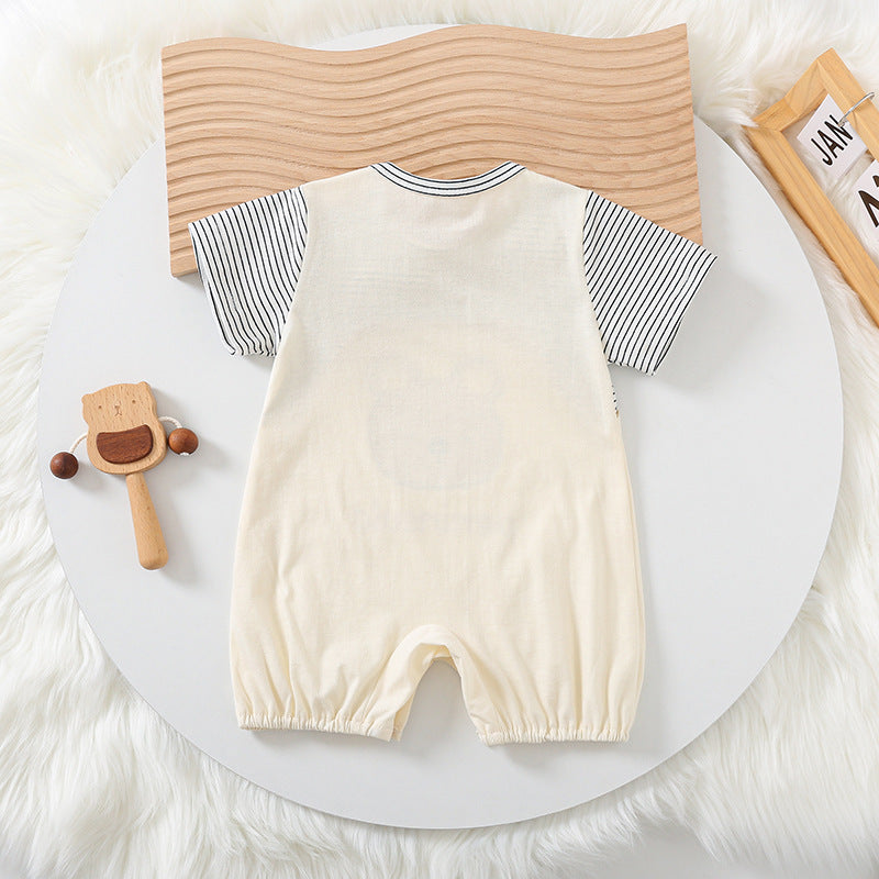 Baby Boy Cartoon Bodysuit – Casual Infant Romper
