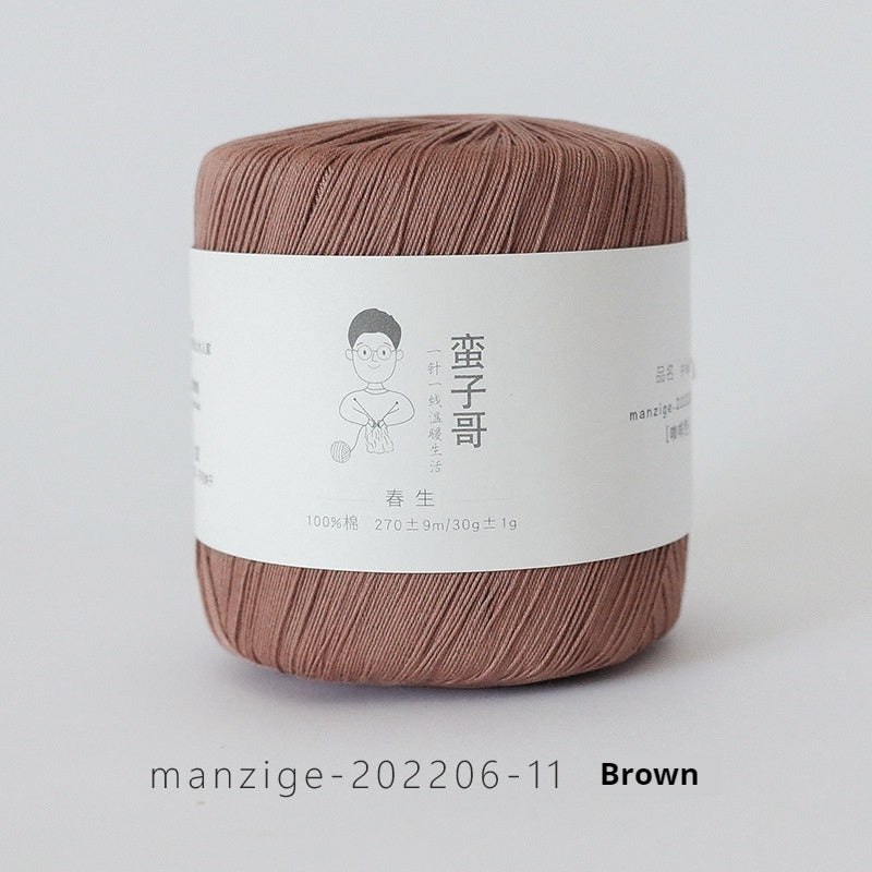 Silk Thread Pure Cotton Hand-Woven Crochet – Hairline Rule Wool Ball for Crafts