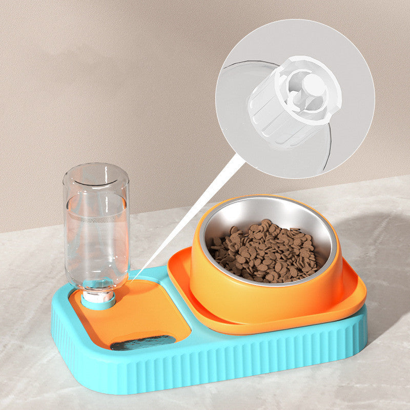 Anti Overturning Automatic Drinking Water Cat And Dog Food Bowl