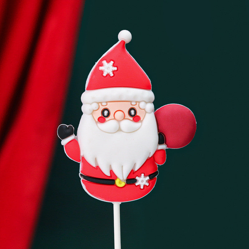 Santa Snowman Christmas Tree Card Birthday