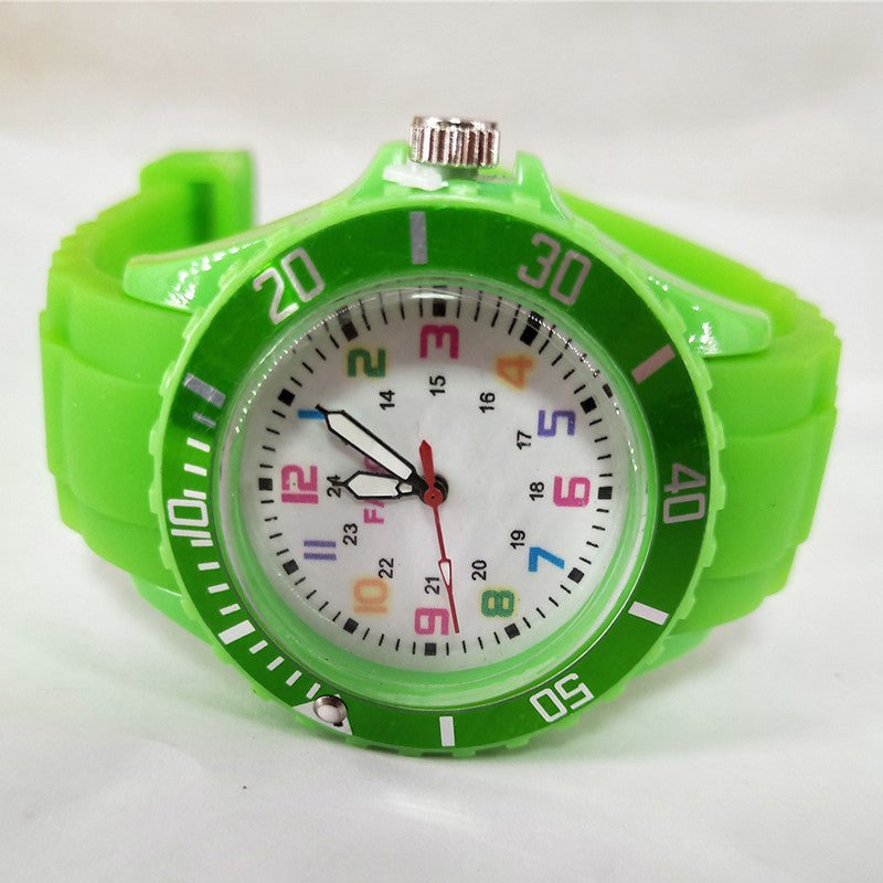 Silicone Watch Digital Women's Multi-color Colorful Plastic Watch