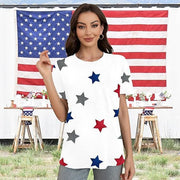 3D Digital Printing American Flag Women T-shirt