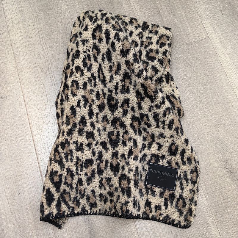 Spring & Autumn Warm Leopard Print Triangular Binder – New All-Matching Stylish Design