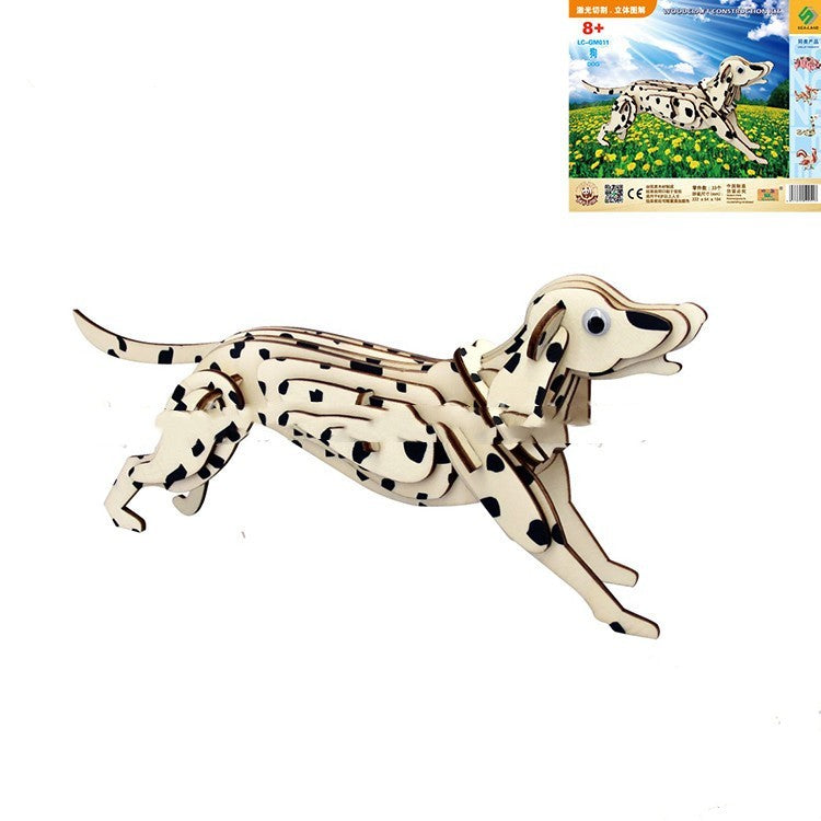 Wooden Stereo Puzzle DIY Car Model Toy
