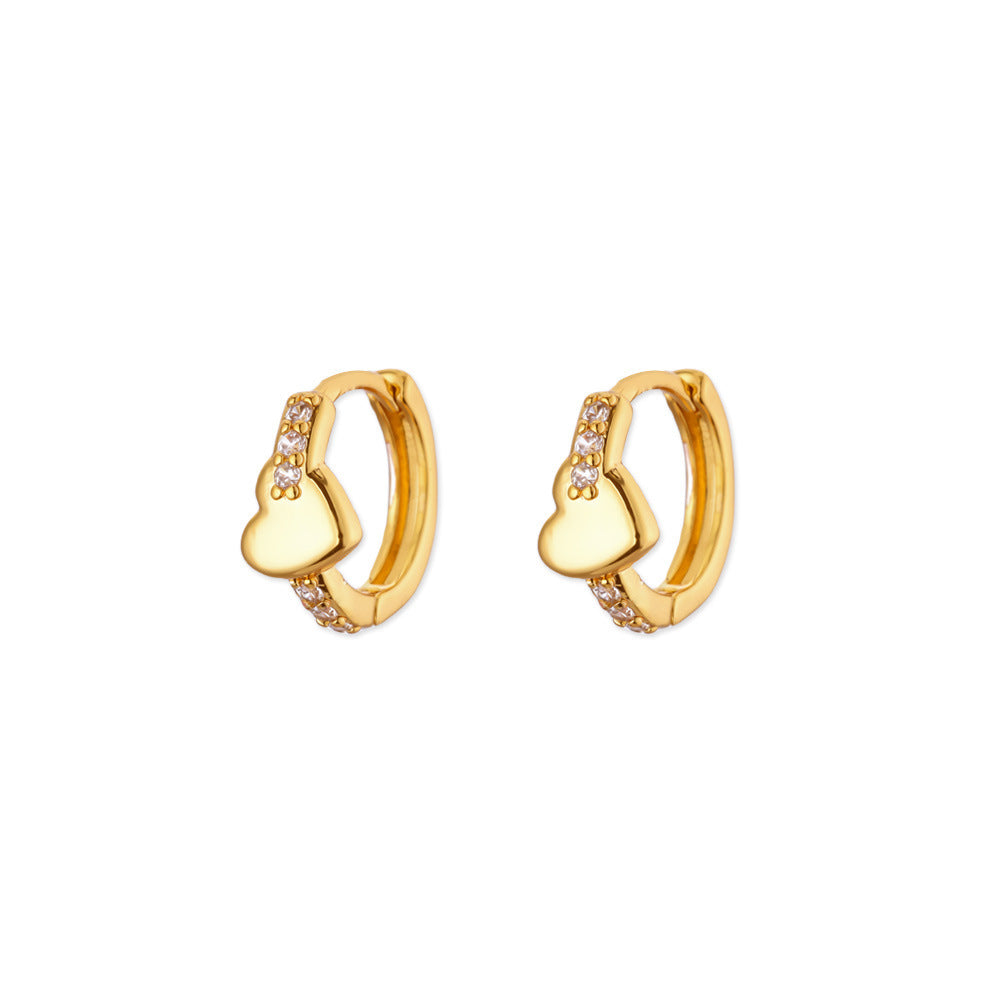 Exquisite Geometric Inlaid Zircon Earrings