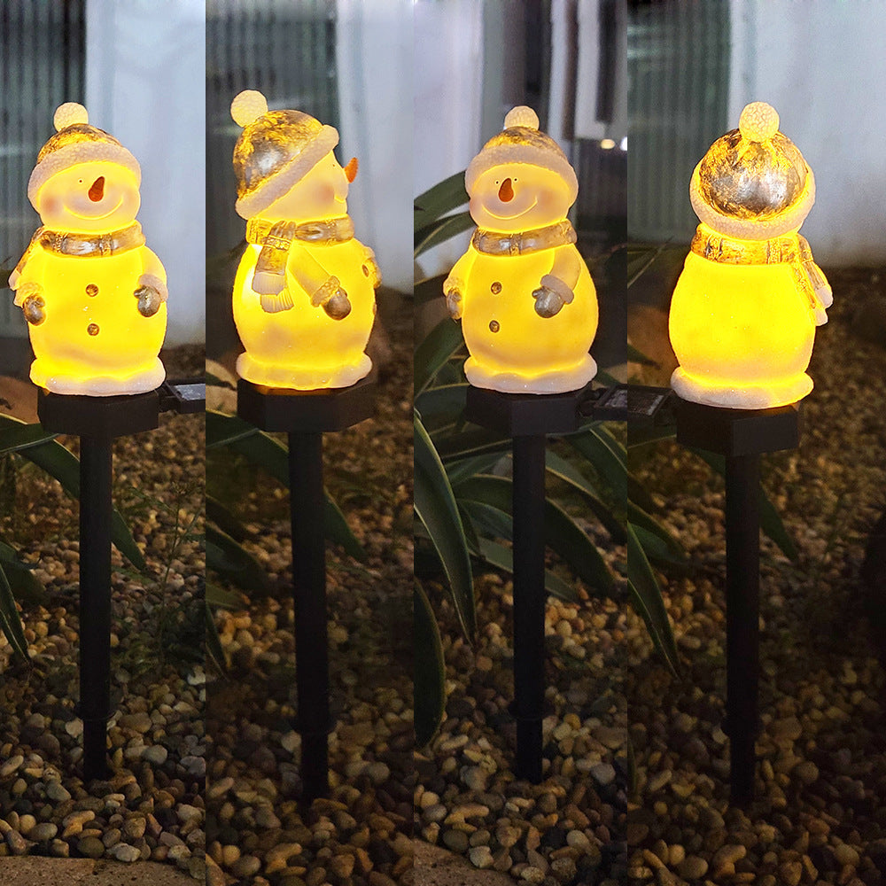Outdoor LED Solar Snowman Landscape Garden Lamp Christmas Decoration