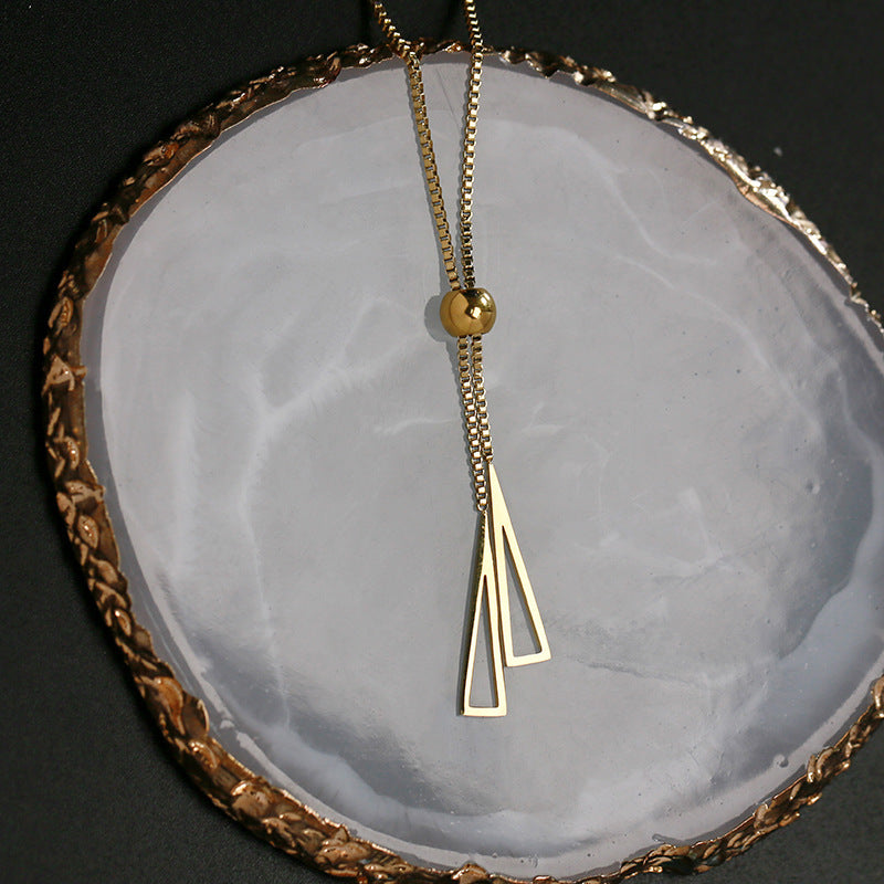 Stainless Steel Jewelry Fashion Pull Decoration Sexy Tassel Charm Collar Chain Ladies