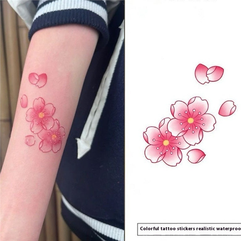 Bare Collarbone Flower Tattoo Sticker Women