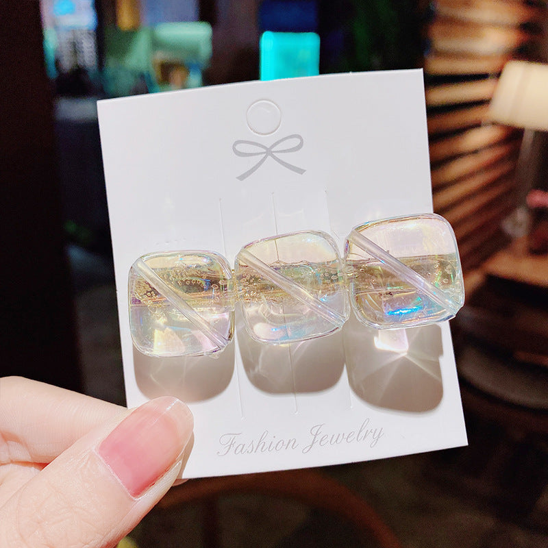 Girly Heart Transparent Hairpin