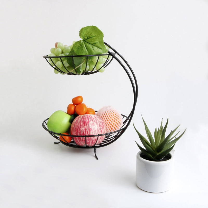 Metal Fruit Basket Rack – Stylish Storage for Home