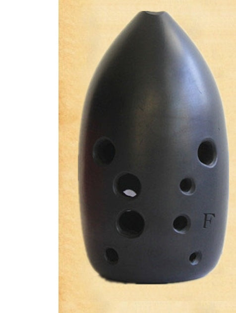 Pure Black 10-Hole Black Pottery Chinese Ocarina Flute