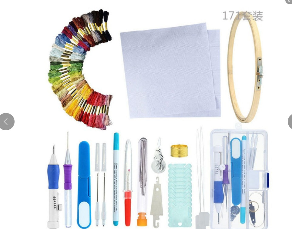 DIY Embroidery Set with 50 Threads – Sewing Kit for Craft Projects