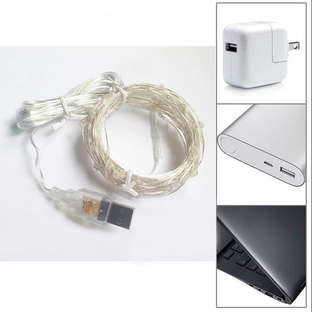 USB Powered Copper Wire LED String Lights 10M 100 Lights