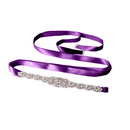 Elegant Bridal Wedding Belt with Rhinestone Decoration