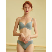 Women’s Seamless Satin ‘Ice Silk’ Underwear Set – Glossy Finish
