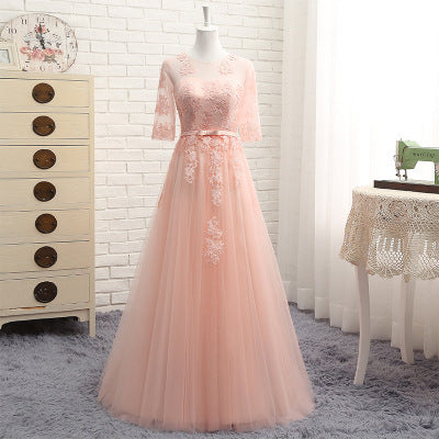 Elegant Mid-Length Polyester Banquet Evening Dress