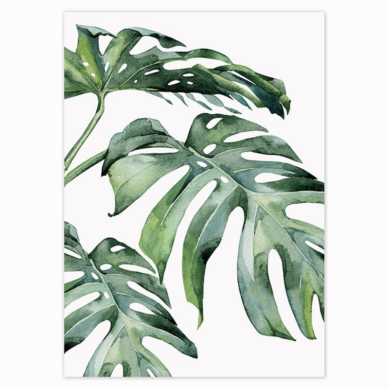 Green Plant Wall Art – Sofa Background Hanging Canvas Painting Mural