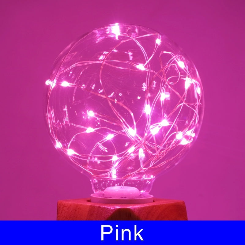 LED Glass Copper Wire Bulb Light