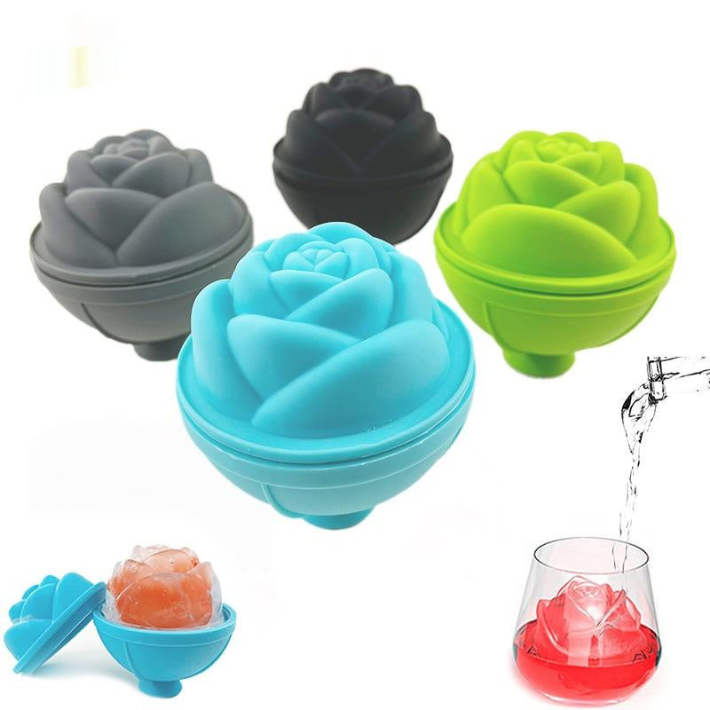 Rose Ice Cube Mold – Silicone Tray for Drinks & Beauty Skincare