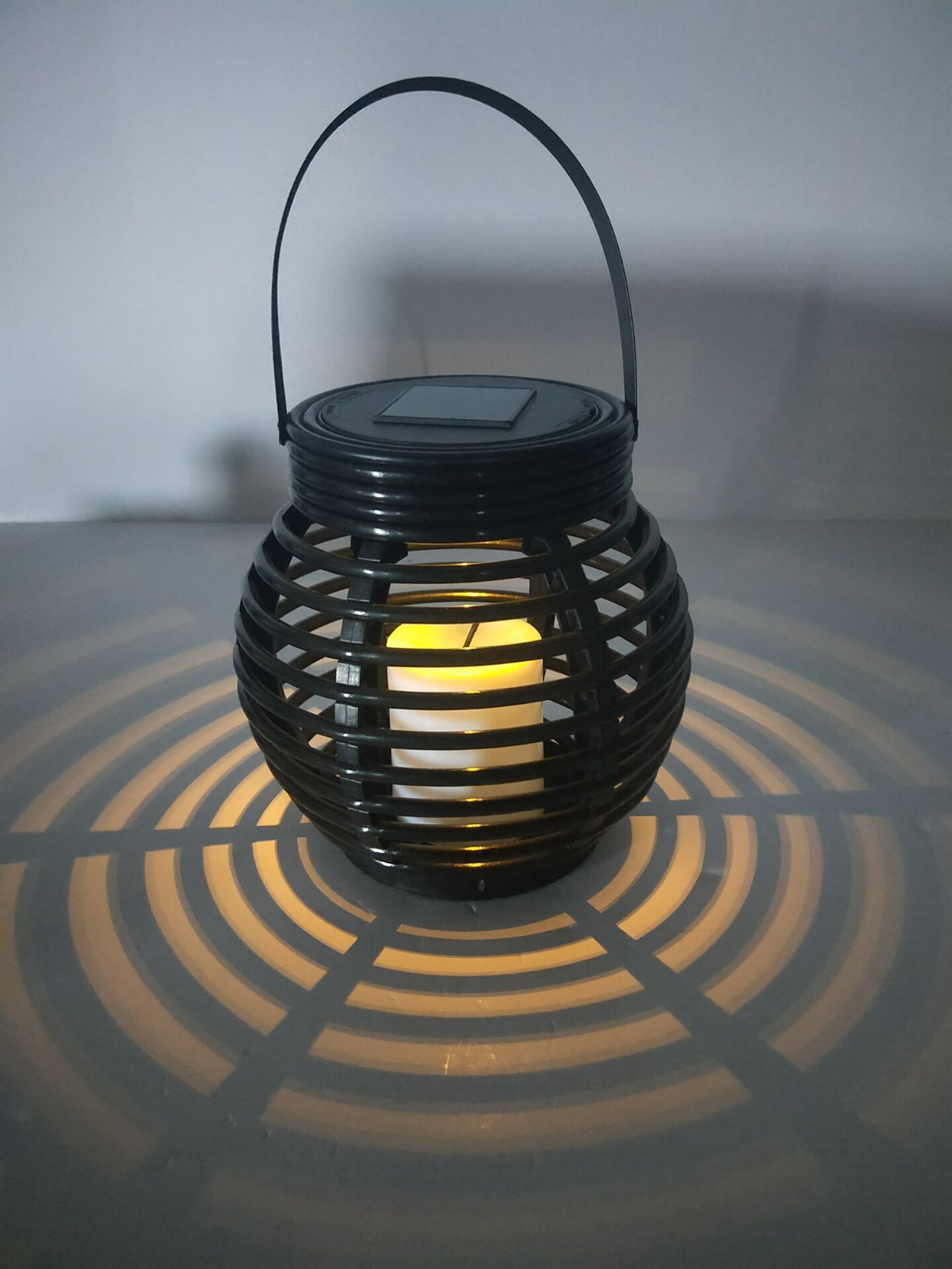 Solar LED Rattan Candle Light Outdoor Decorative Lamp