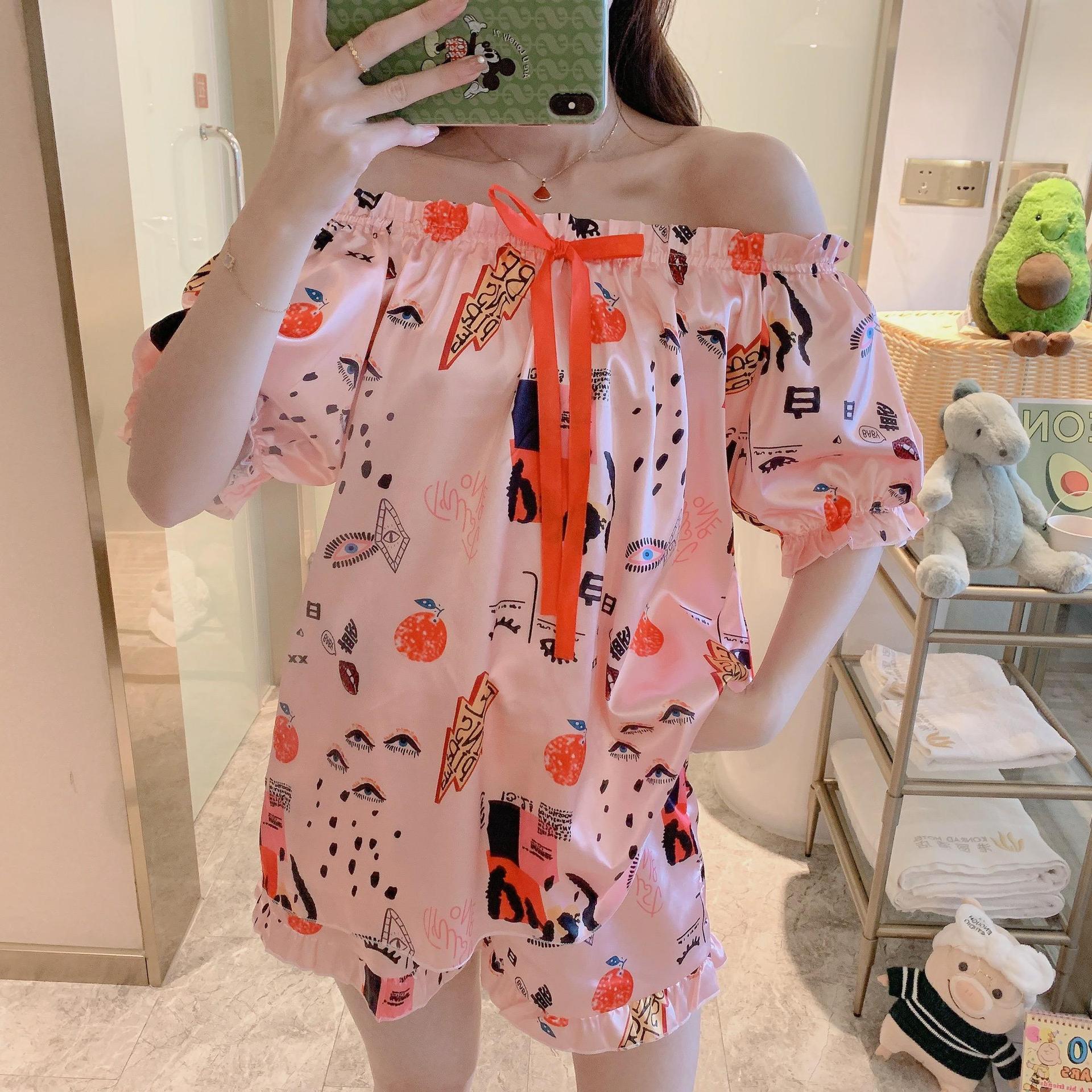 Women's Lightweight Two-Piece Short-Sleeved Pajama Set