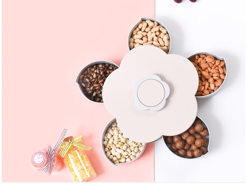 Rotating Plastic Storage Box Seed Nut Candy Dried Fruit Box