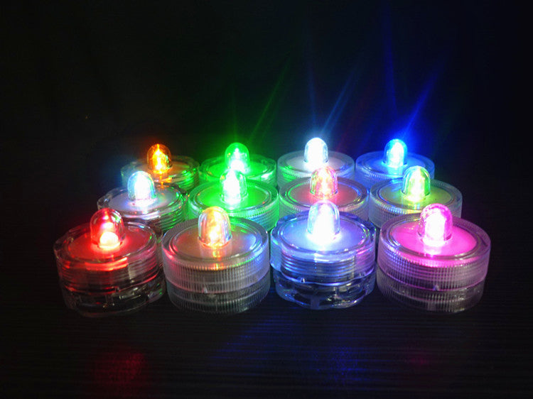 Colorful LED Waterproof Electronic Candle Lights Battery Operated Decorative Diving Candles