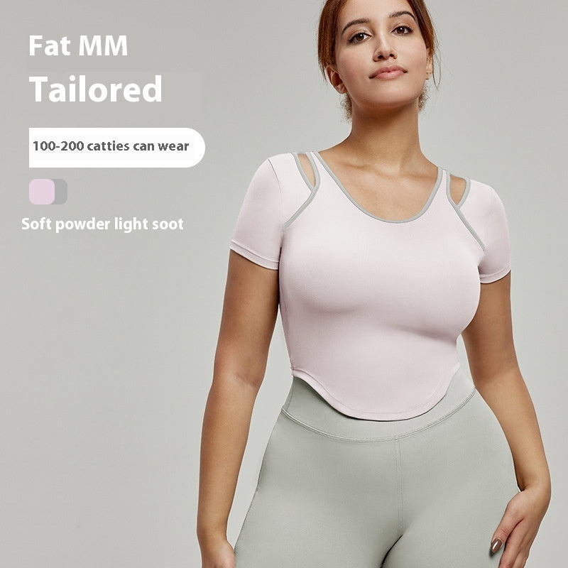 Women’s Short-Sleeve Yoga Top – Slim Fit Activewear T-Shirt